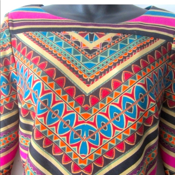 Intage Beige by eci geometric sleeved dress sz 4 - Picture 5 of 8